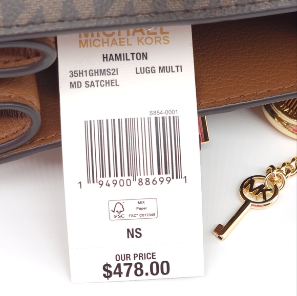 Michael Kors Hamilton MD Satchel Brown - Picture 7 of 10